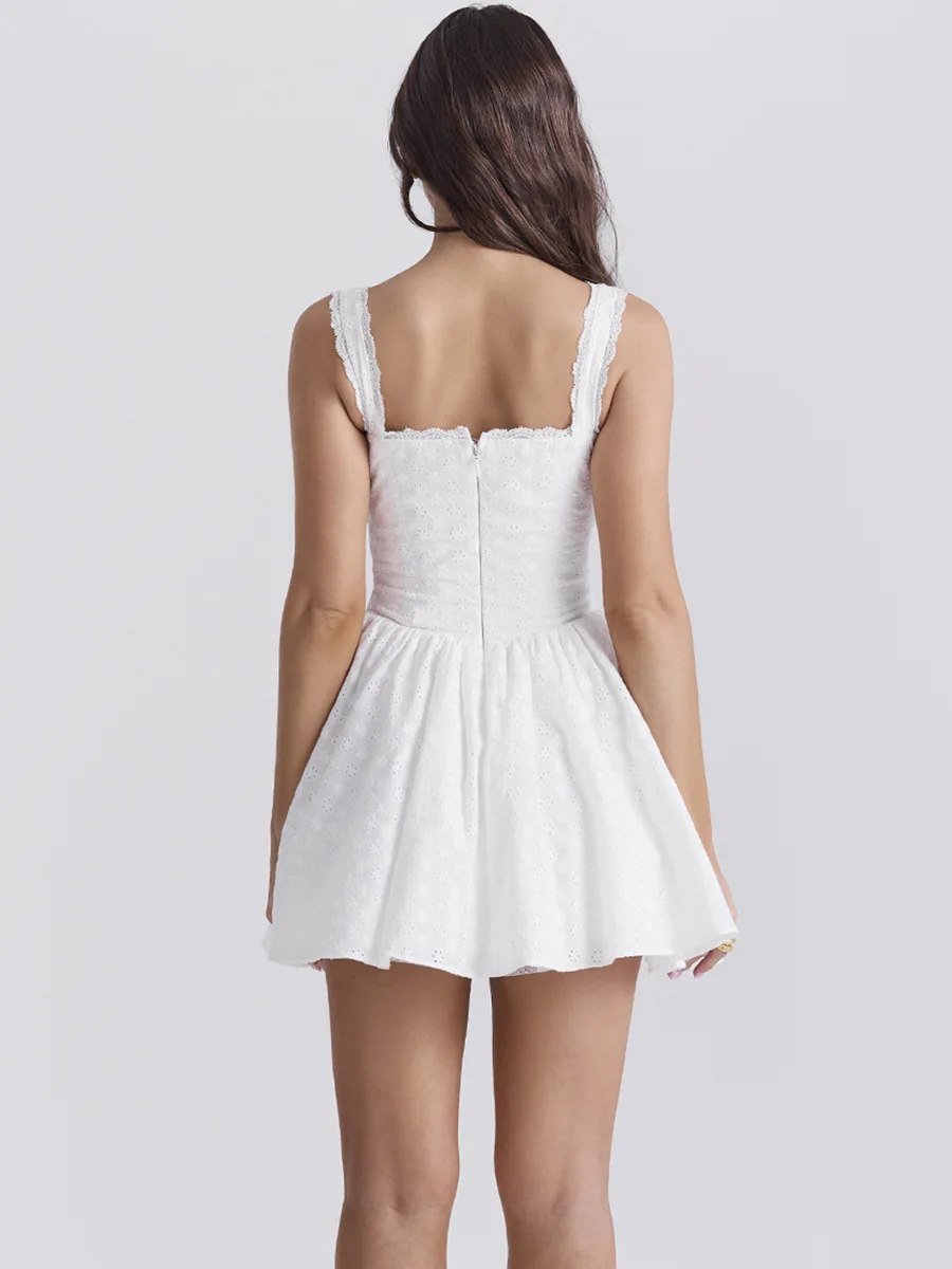 Suninheart Summer Elegant Party Dresses 2024 White Cotton Blend Jacquard Dress Mini A Line Holiday Dress Women's Clothing - AliExpress 200000345 Suninheart Summer Elegant Party Dresses 2024 White Cotton Blend Jacquard Dress Mini A Line Holiday Dress Women's Clothing - AliExpress 200000345