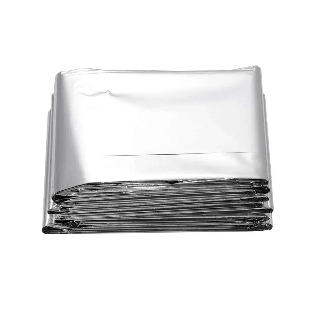1/2PCS 양면 비상 생존 담요 방풍 방수 생존 담요 찢어짐 방지 210x130cm 응급 처치 담요