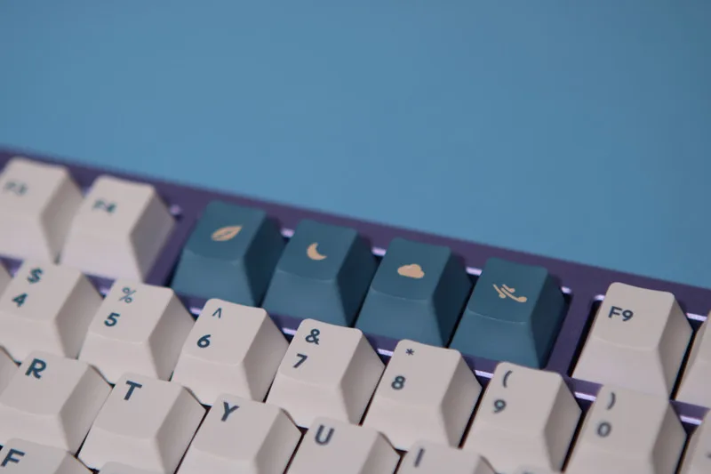 Gmk-noite Sunconjunto Keycaps Perfil Cereja Keycap Gradiente Pbt Sublimação de Tintura Teclado Mecânico mx Swit 142 Teclas - Imagem 5