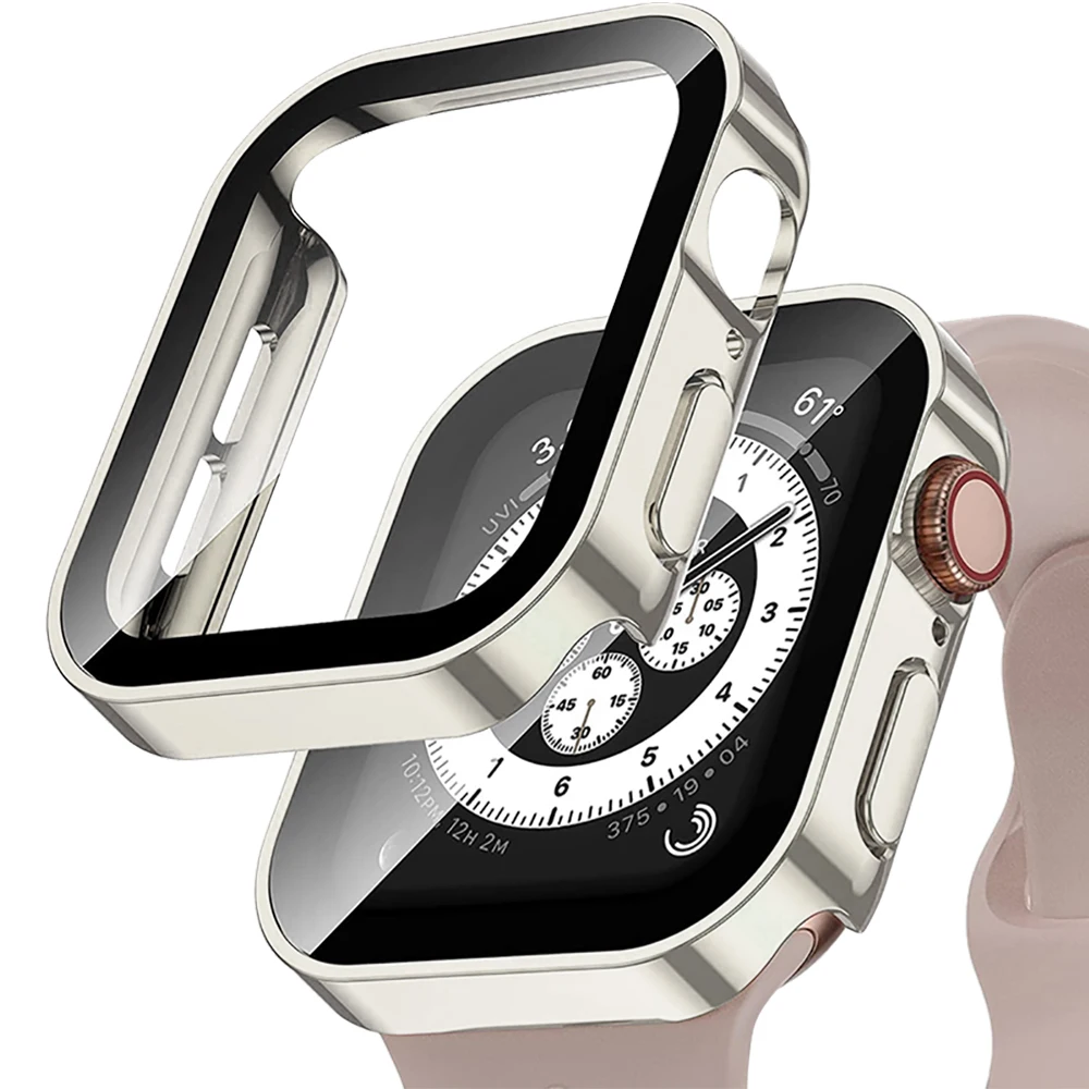 Durable Waterproof Apple Watch Case with Screen Protector and Straight Edge Bumper