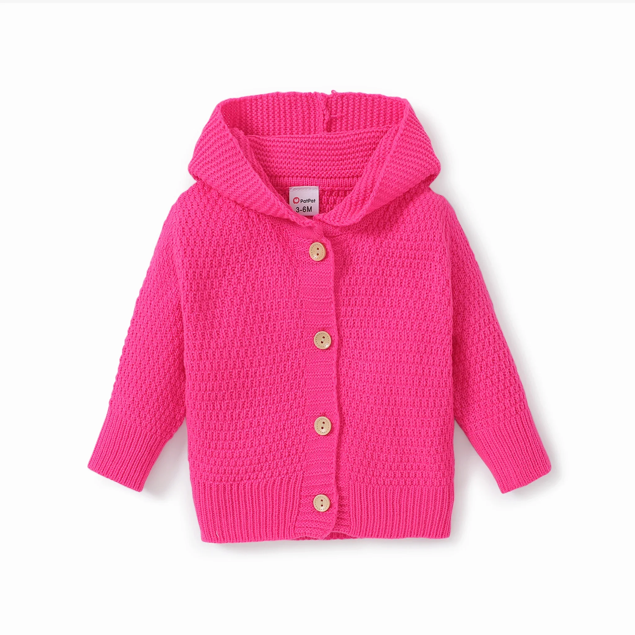 PatPat Baby Boy/Girl Button Design Sweater Jacket Soft and Comfortable Perfect for Outings and Daily Wear Basic Style cashmere sweater baby girls sweater