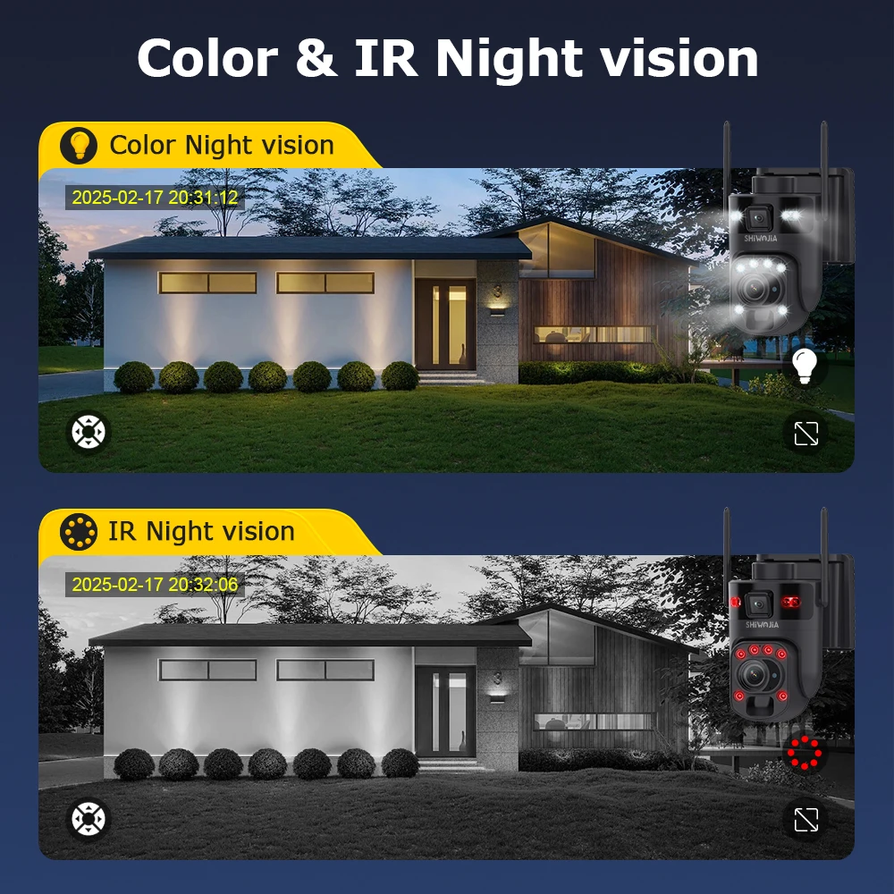 كاميرا SHIWOJIA 6K 4G SIM تعمل بالبطارية الشمسية