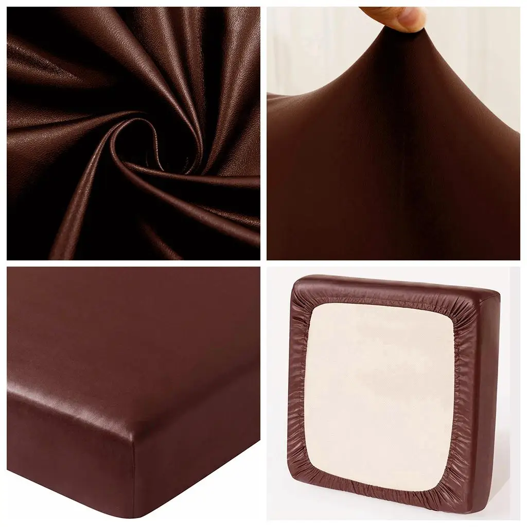 Soft Sofa Seat Cushion Cover High Stretch Universal With Elastic Bottom Furniture Sofa Cushion Protector PU Leather Home Decors Soft Sofa Seat Cushion Cover High Stretch Universal With Elastic Bottom Furniture Sofa Cushion Protector PU Leather Home Decors