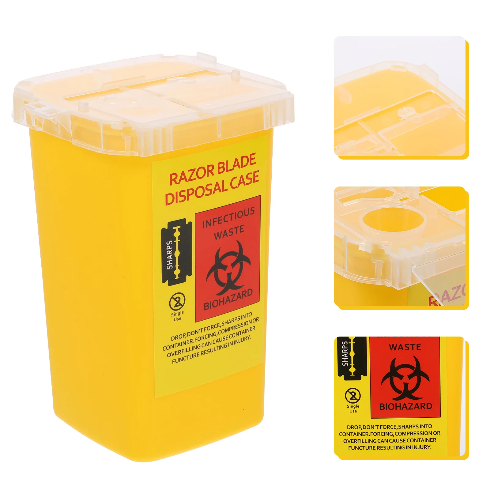 Container Sharps Blades Razor Disposal Case Box Waste Storage Small Dispenser Disposable Bank