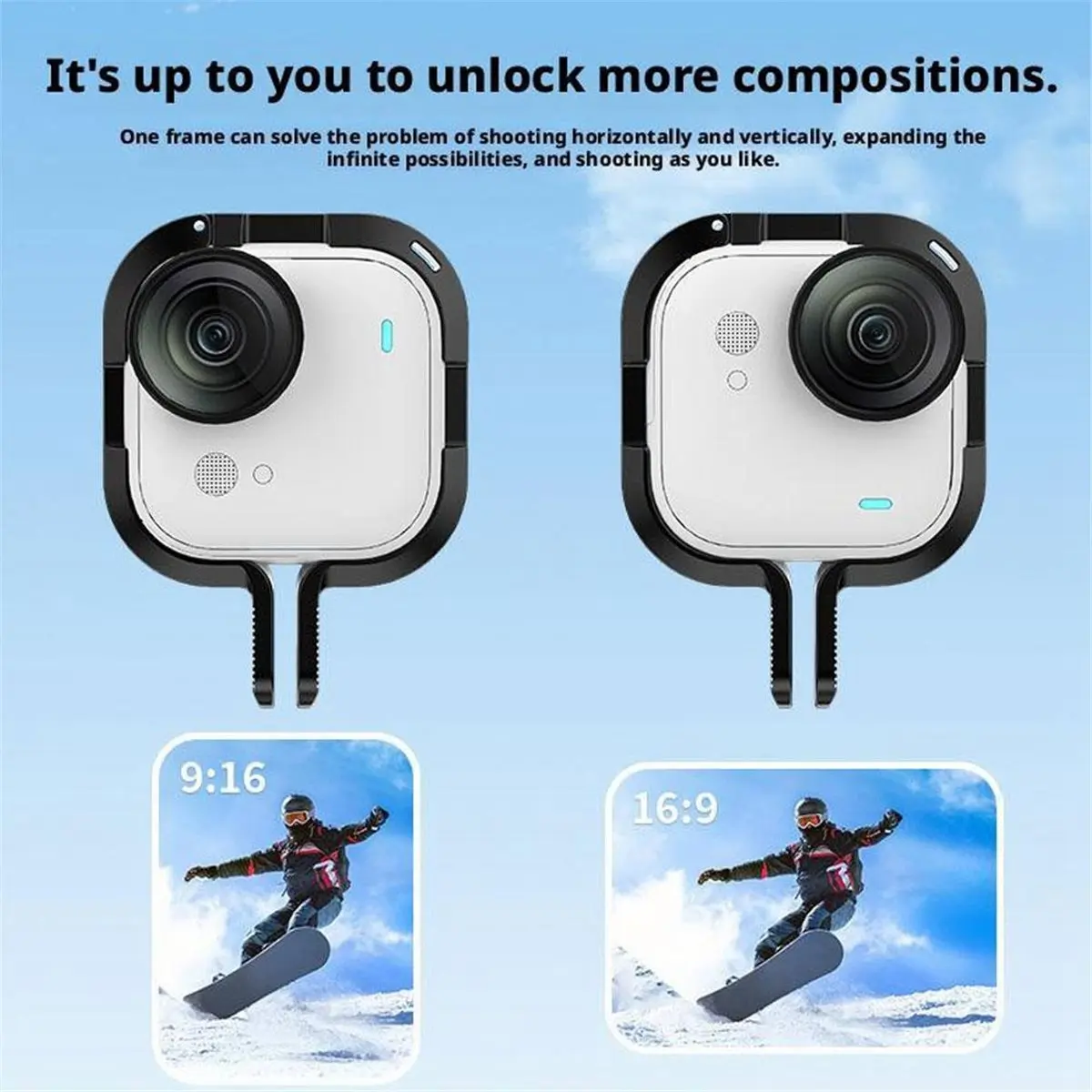 Insta360 Go 용 M05K 울트라 알루미늄 합금 프레임 보호 케이스 금속 프레임 바디 케이스 카메라 보호 프레임 하우징 케이스