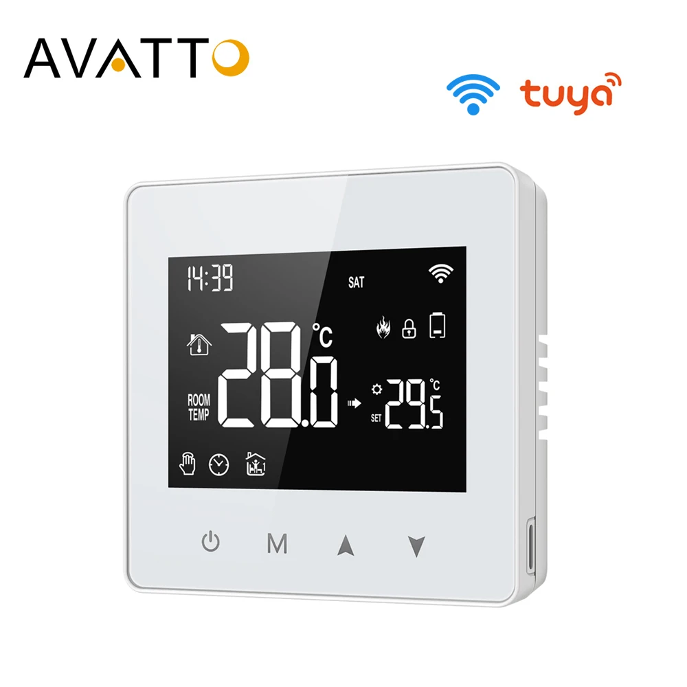 Avatto Tuya Wifi Thermostat Powered By Battery Dry Contact Water Gas Boiler Temperature
