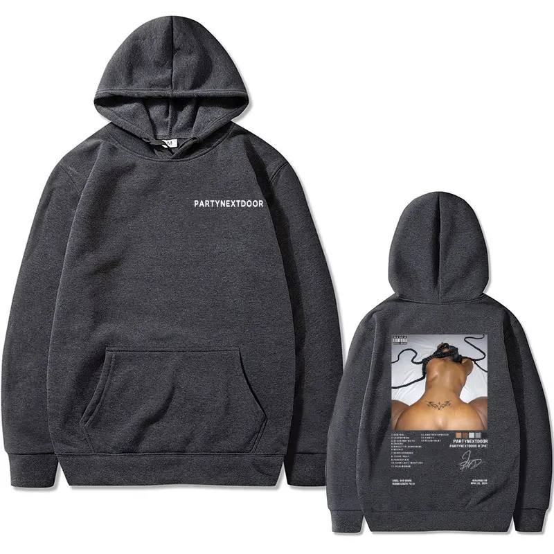 Rapper Partynextdoor PARTYNEXTDOOR 4 Album Cover Graphic Print Hoodie Men Women's Fashion Hip Hop Oversized Streetwear Hoodies