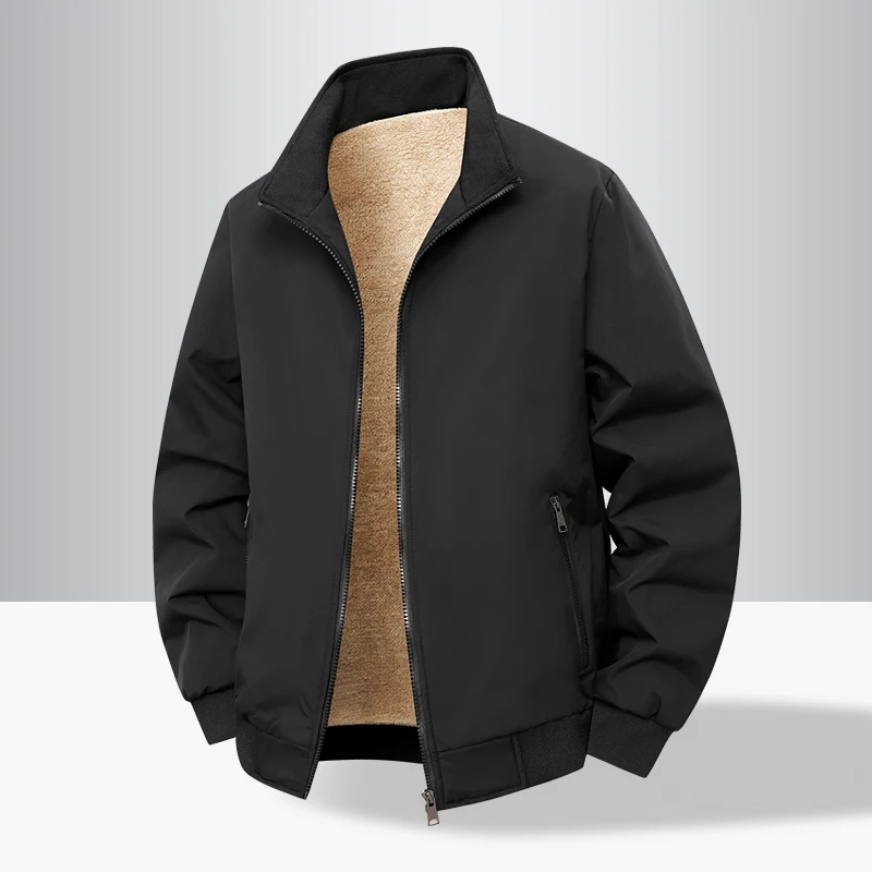 Zip Jacket Dressy Jackets Men Winter Men Fleece Casual Business