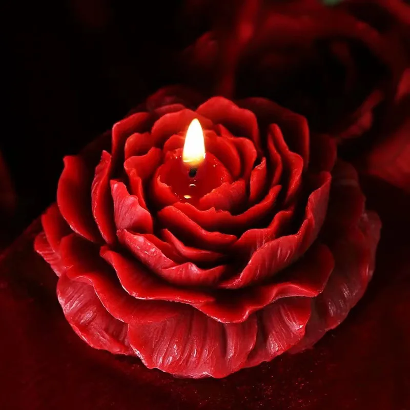 Wax Drip Peony Flower Low Temperature Aromatherapy Candle Skin Romantic Ghost Appeal Couple Toys Smoke-Free48Anti-Scald