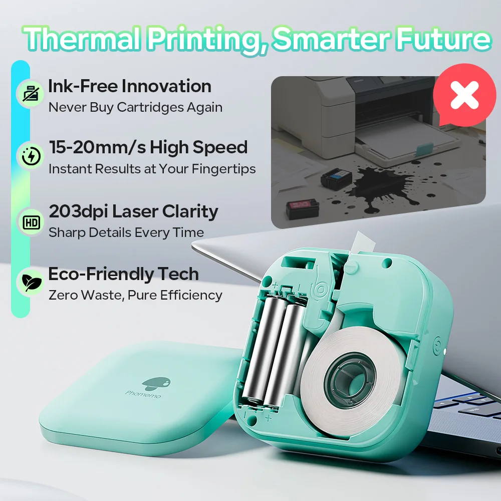 Portable Wireless Phomemo Q30 Mini Label Maker for DIY Date Stickers with Multiple Label Paper Options