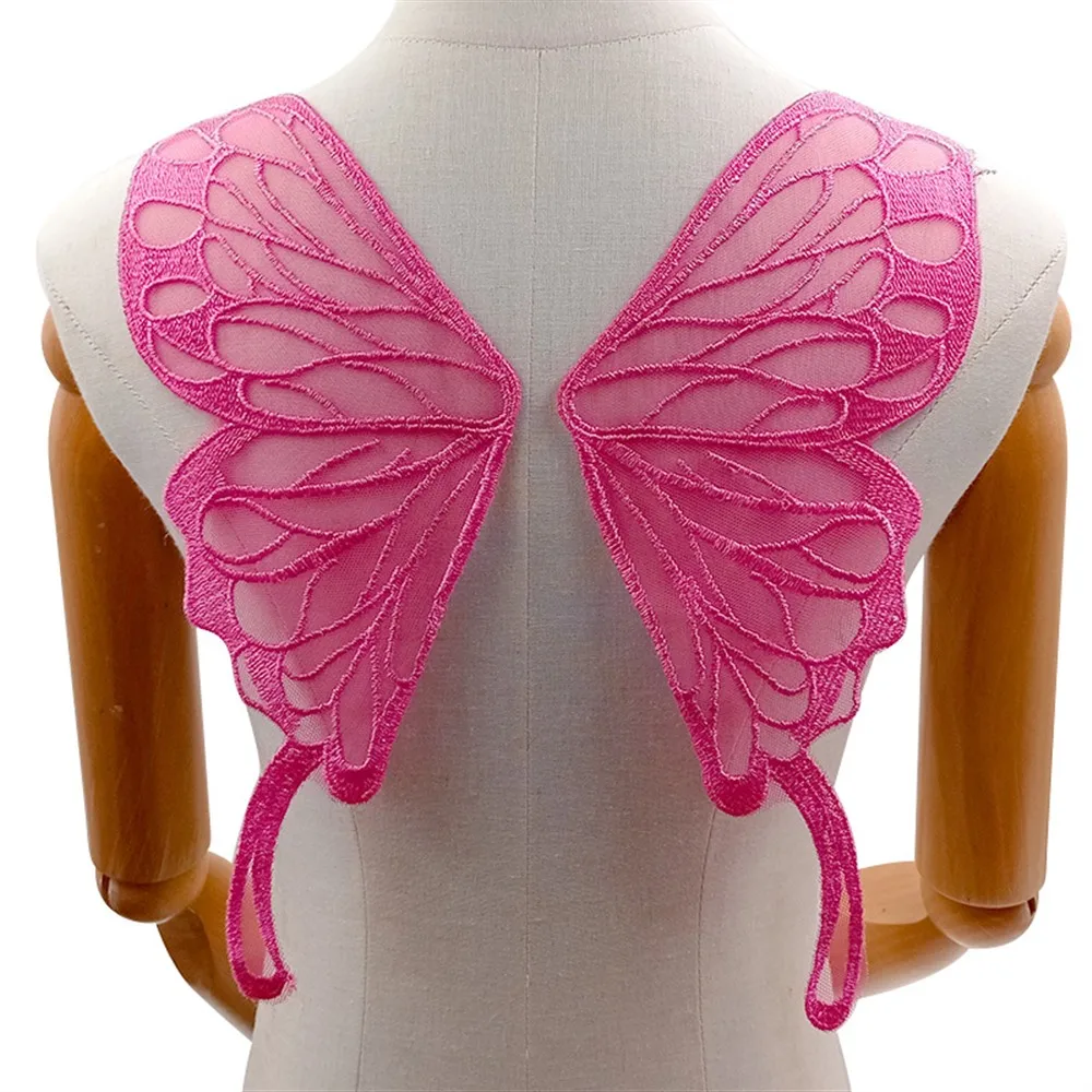 Embroidered Butterfly Wing Lace Applique Corsage