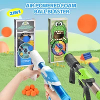 Air Powered Children Interactive Aerodynamic Gun EVA Soft Bullet Air Shoot Gun Desktop Indoor Outdoor Shooting Game for Kids 1