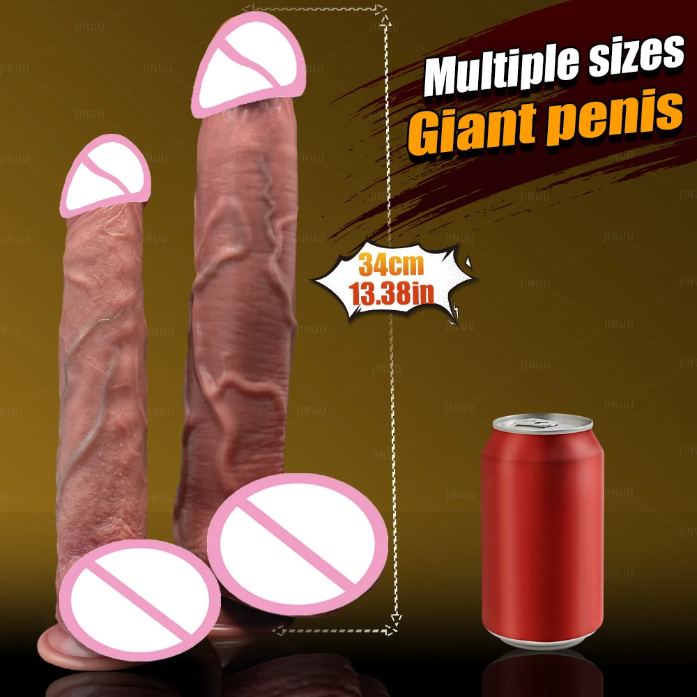 13.3in Big Penis Super Soft Silicone Dildo with Suction Cup Flexible G-spot Strap On Dildo sex toys For Women men lesbian Toys