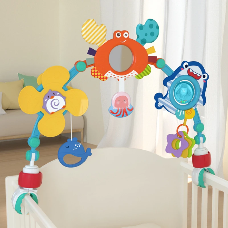 

Montessori Baby Rattles Toy for Stroller Newborn Sensory Toys Crib Mobile On The Bed Rattles Baby Development Toy 0 12 Month