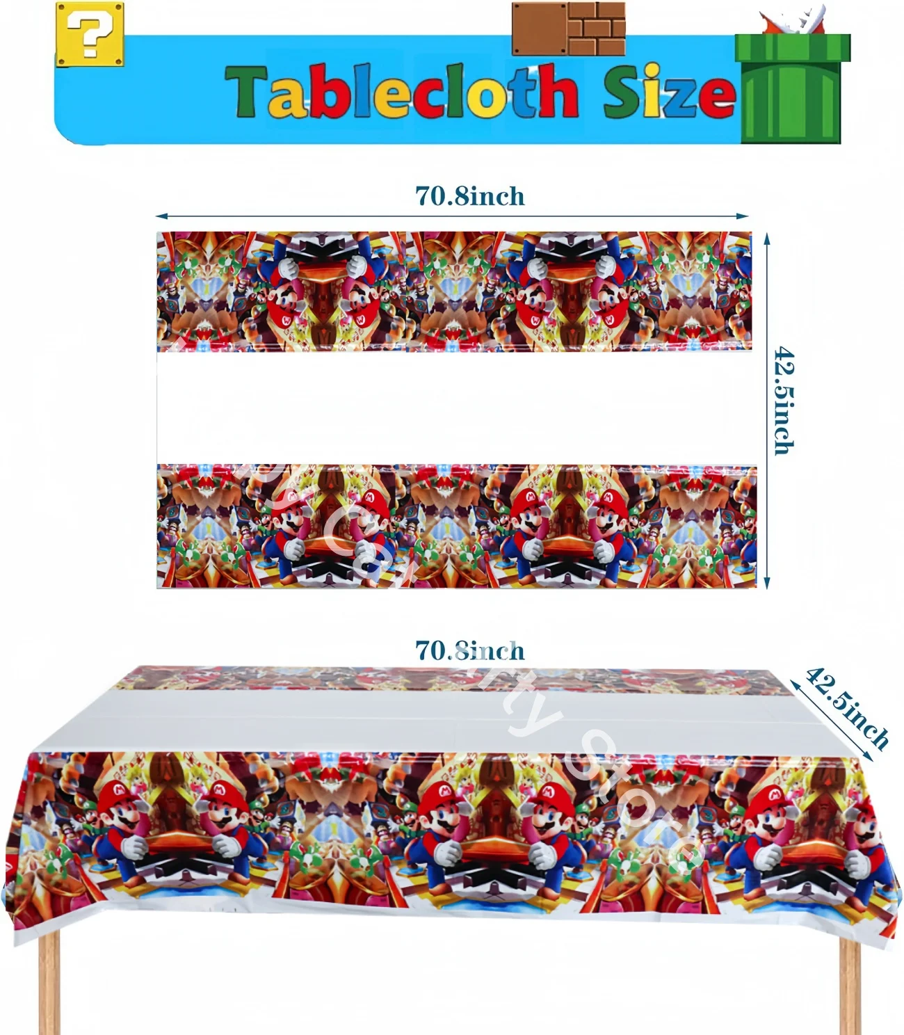 thumbnail image 1 of Mantel de Mario, decoración de fiesta de cumpleaños, mantel desechable, mantel de Super Bros, mantel de baby shower, regalos para niños, suministros para fiestas, 1 of 5
