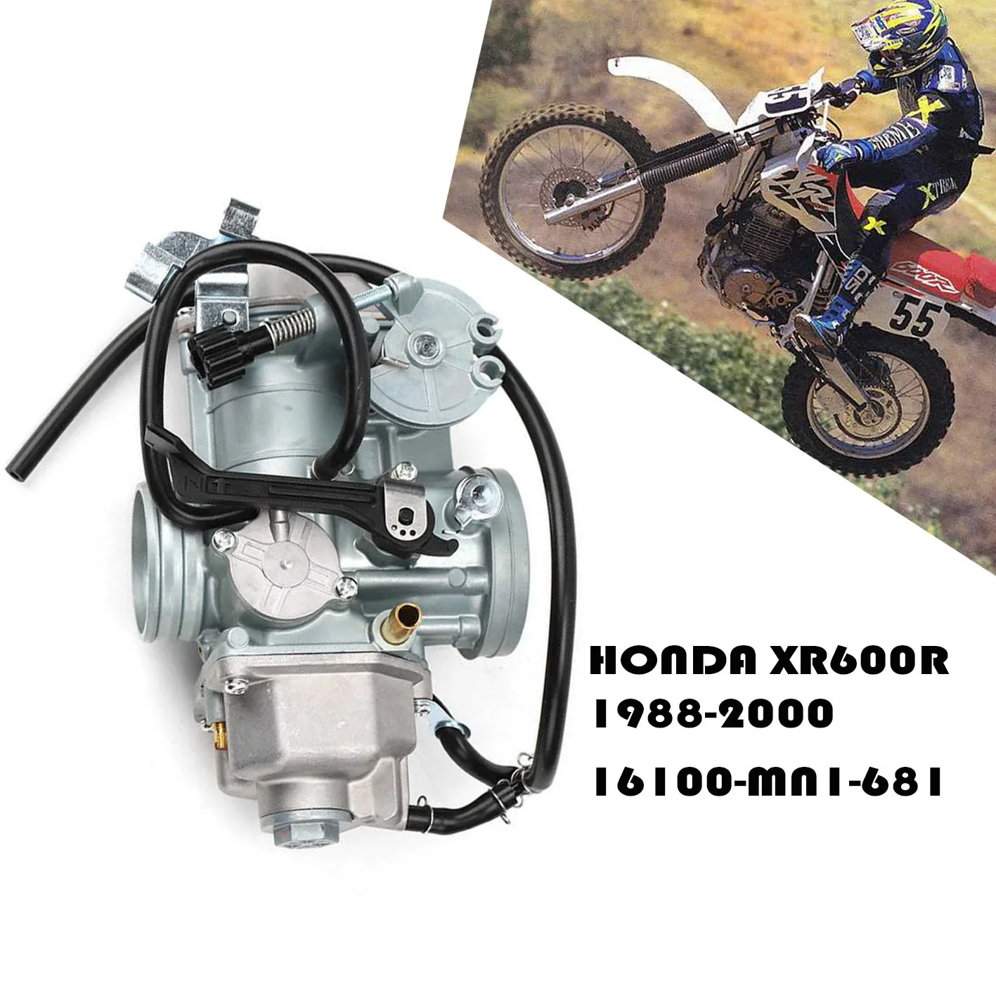 

Карбюратор XR600R XR 600R Assy OEM #16100-MN1-681 1988-2000 для Honda карбюратор аксессуары для мотоциклов круглые направляющие карбюраторы