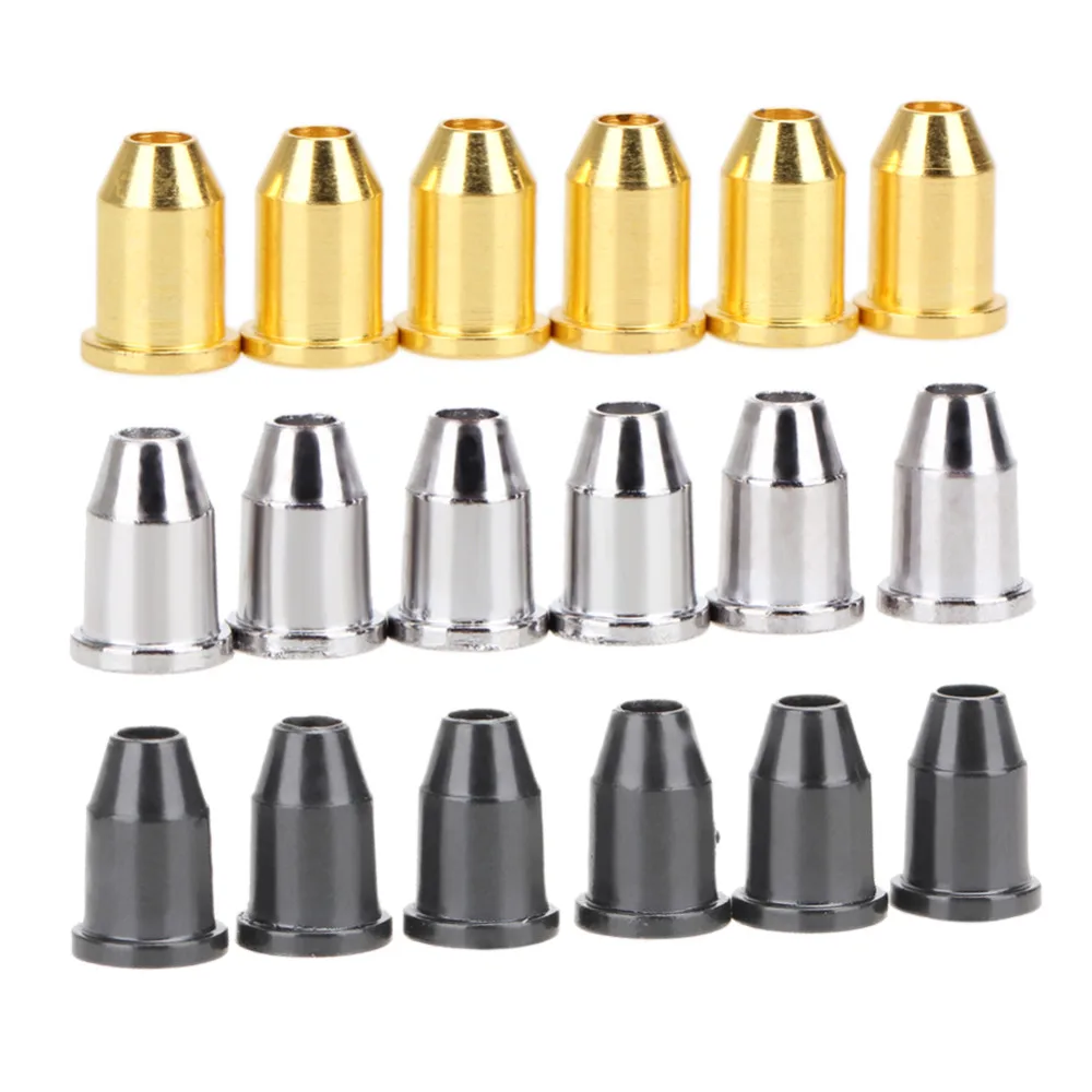 

1 Set of 6 Chrome String ferrules Bushings For Guitar