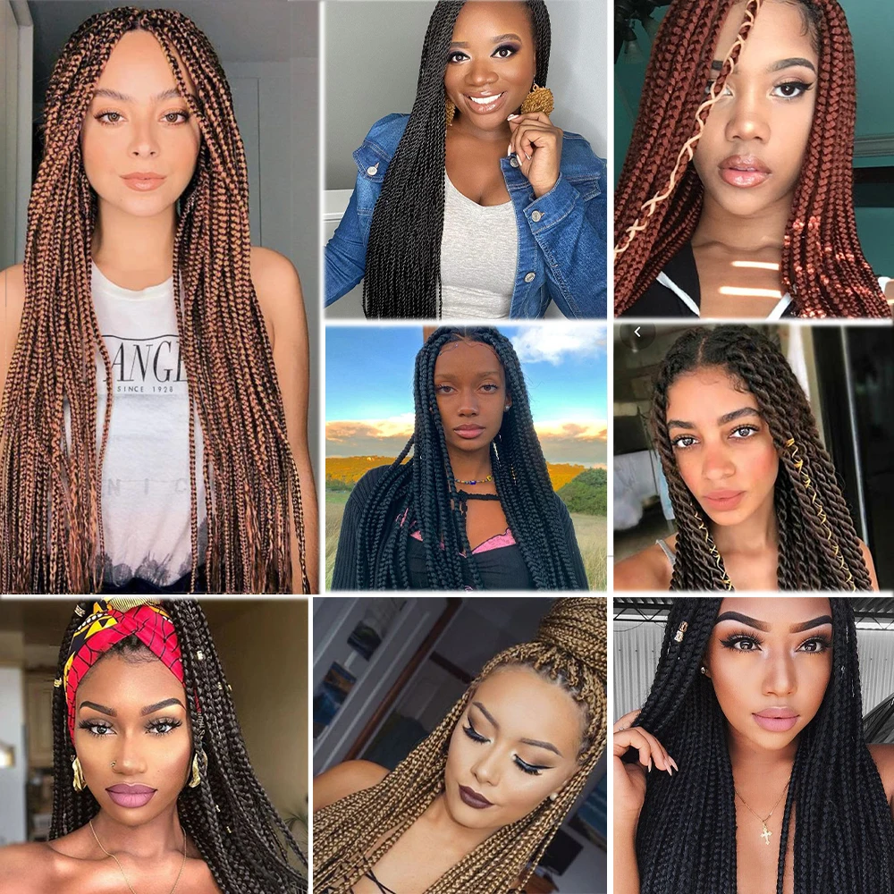 Honey Blonde Pre Stretched Braiding Hair Synthetic Hair Extension Itch Free  Hot Water Setting Ez Braids for Box Braids X-TRESS