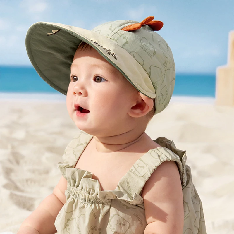 3D 토끼  태양 모자 6개월3세 용 통기성 넓은 챙 야구 모자 어린이 여름 야외 버킷 모자