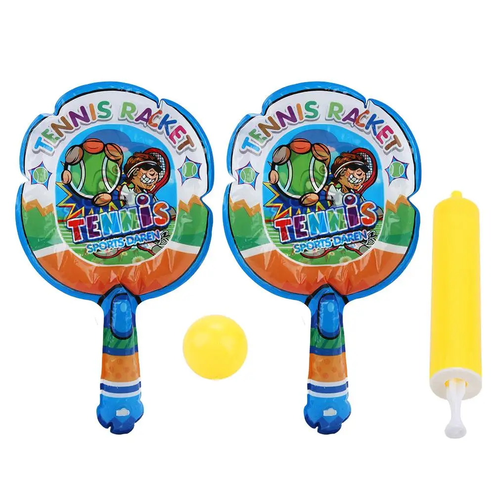 Inflatable Children Tennis Racket and Ball Set Outdoor Sports Toy Kids Child Favorite Tennis Game