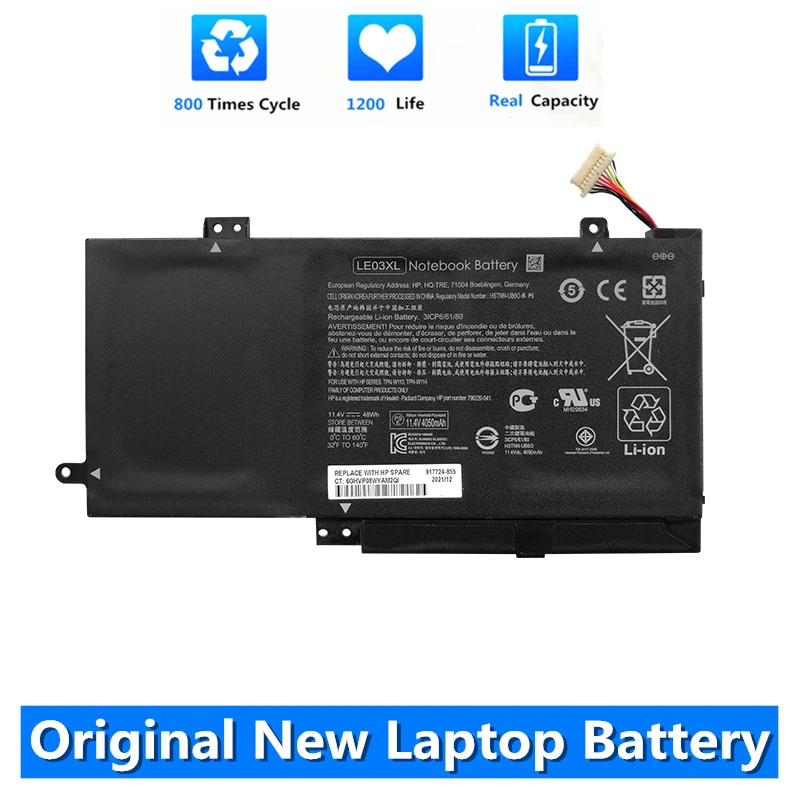 

CSMHY Original 48Wh LE03XL Battery For HP ENVY X360 M6 M6-W102 For HP Pavilion 13-S 15-BK00 TPN-W113 W114 HSTNN-UB6O 796220-542