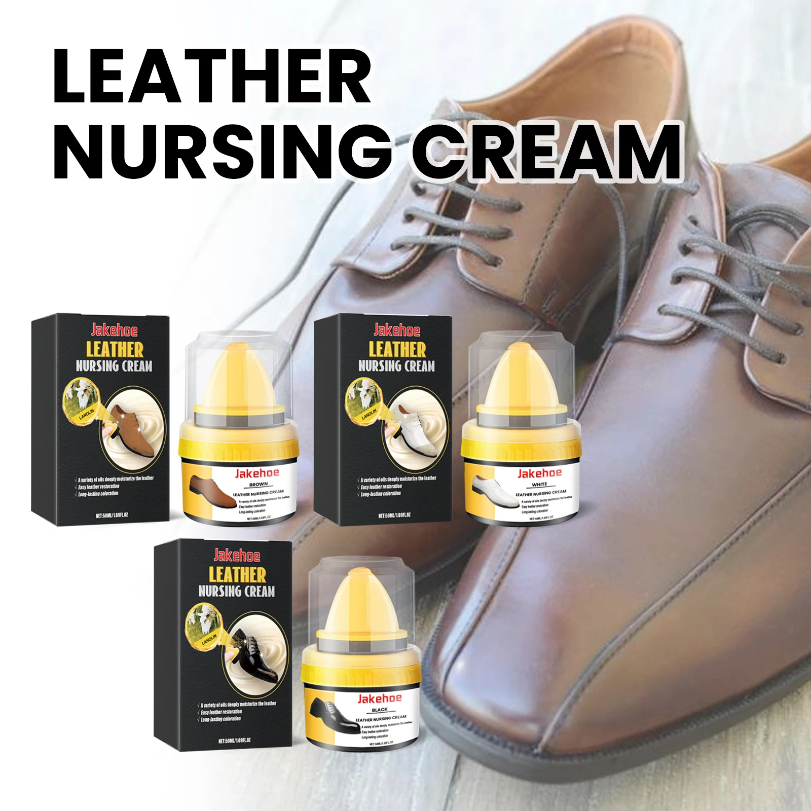 Leather Care Polish Wax Cream for Shoes and Furniture
