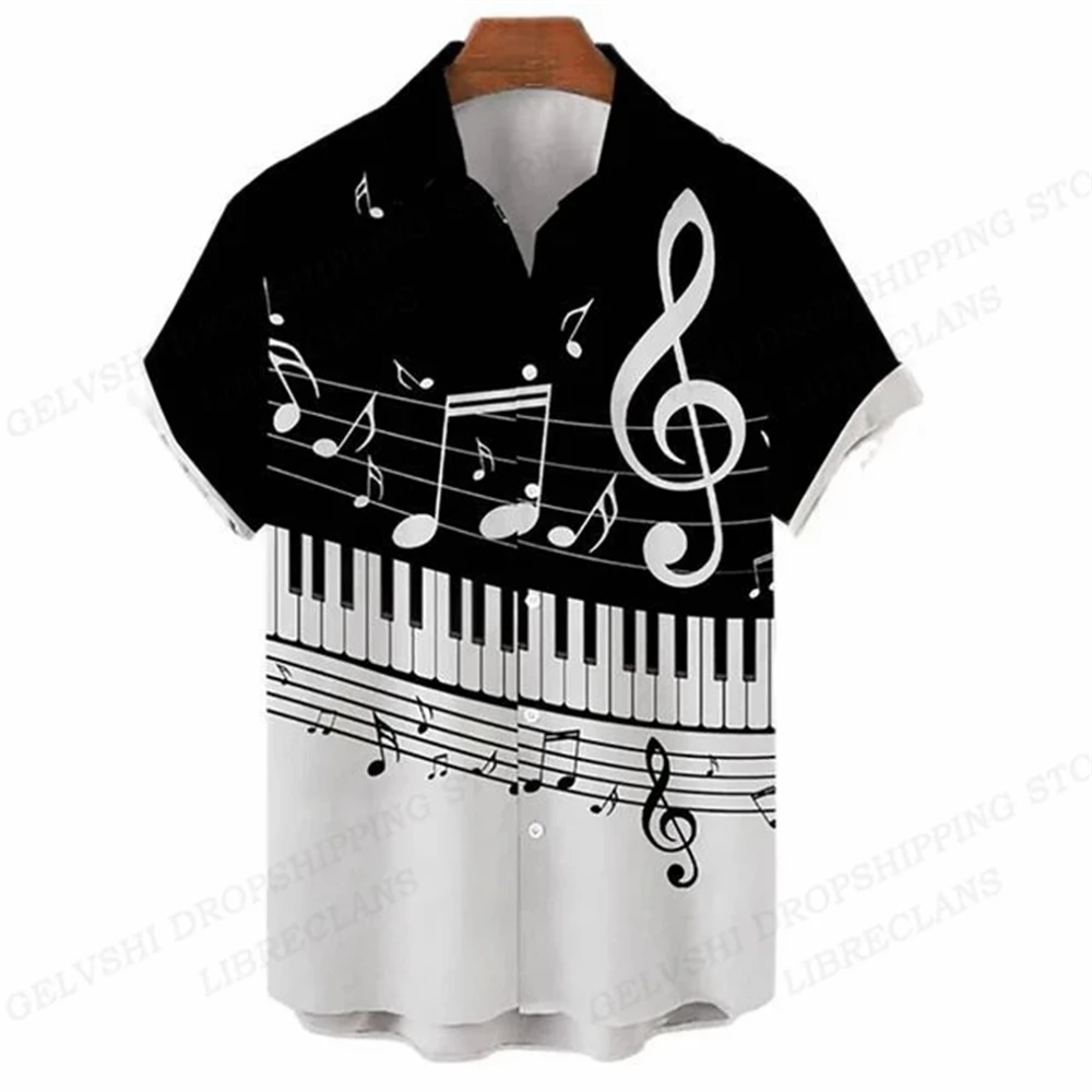 

Music Note Мужская футболка с 3d принтом женская однобортная рубашка большого размера мужская Профессиональная рубашка с отворотом пляжные рубашки Куба