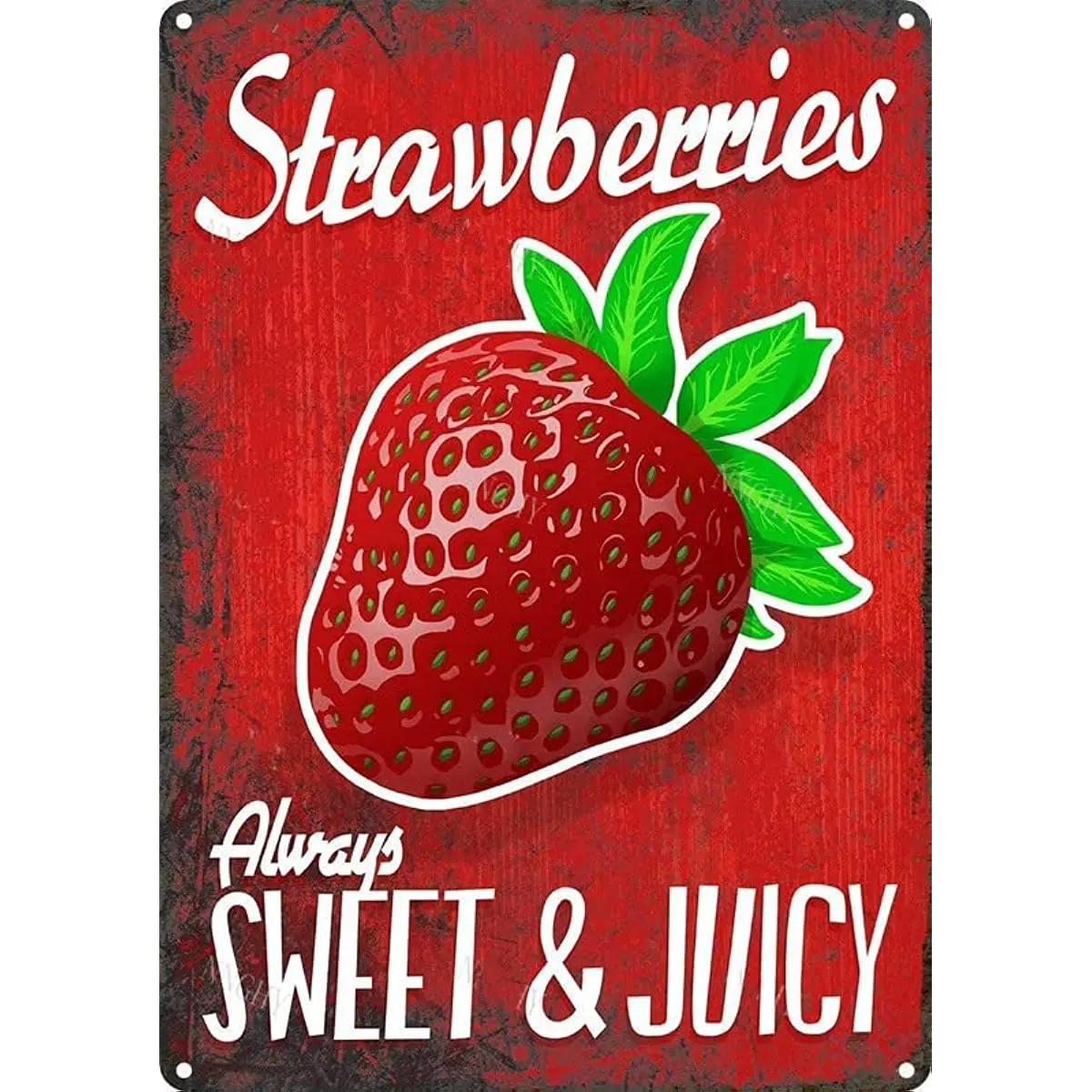 

New Retro Tin Signs Strawberry Berries Funny Fruits Vegetables Food Sweet Summer Vintage Decor Bar Room Diner Garage Kitchen