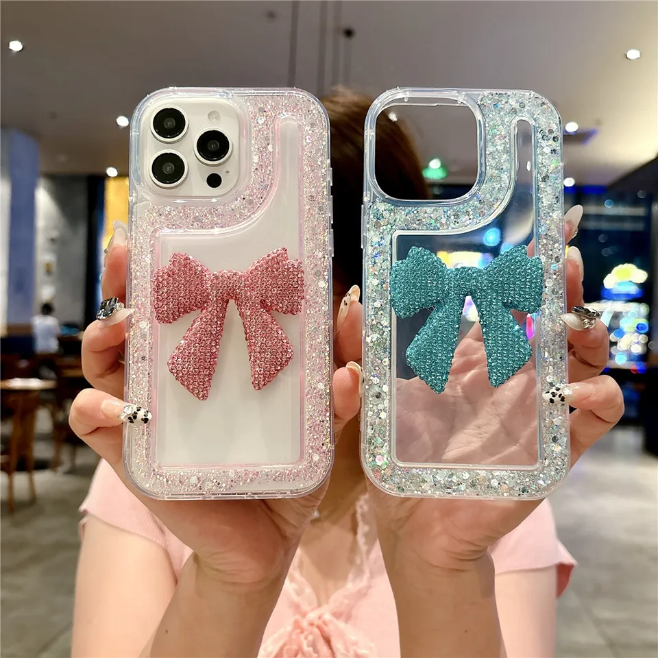 XINYEXIN Cover Glitter per Motorola Moto G22, Custodia Bling Brilla Ultrasottile Trasparente Antiurto, Carino Scintillante con Donne e Ragazze - Blu