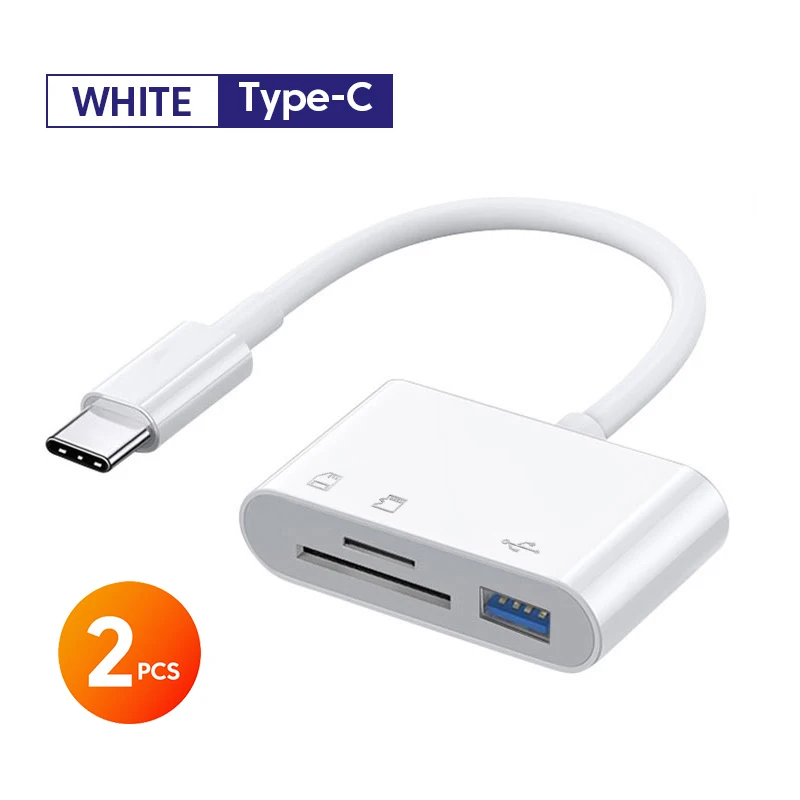 3-in-1 USB Type C OTG Card Reader Adapter
