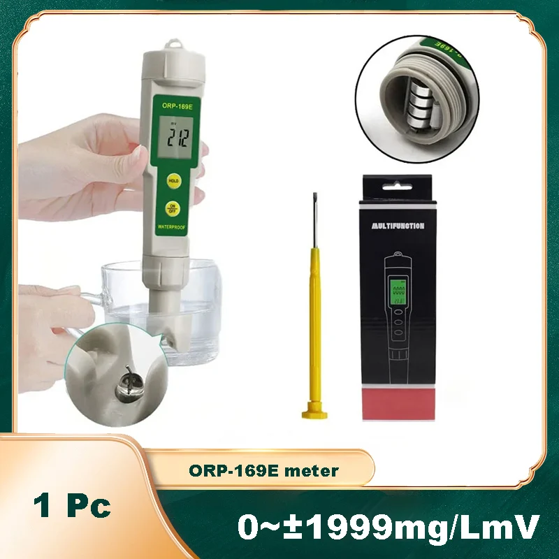 

Digital ORP Tester ORP169F Waterproof ORP Meter 0 ~ ±1999mV Water Quality Tester for Aquarium and Swimming Pool Analyser