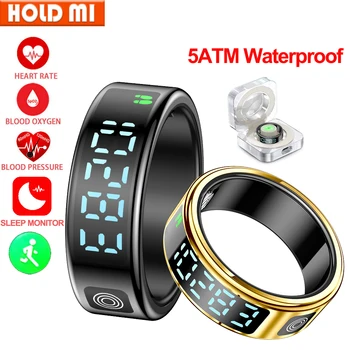 2025 New SR08 Smart Ring Men Women LED Display Screen Heart Rate Blood Oxygen Monitoring 5ATM Waterproof Multi Sports Modes Gift 1