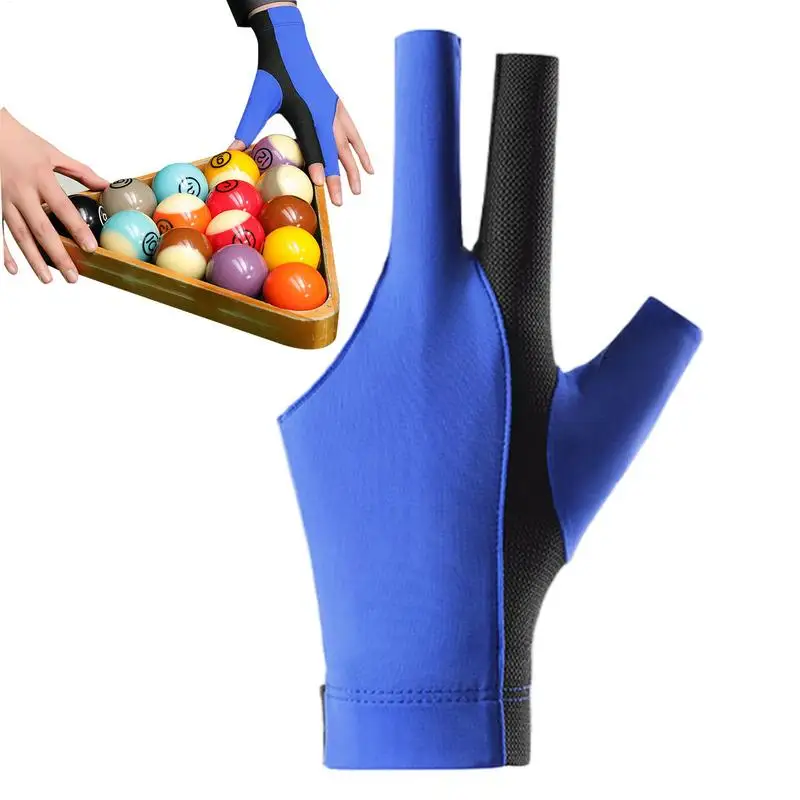 Billiard Pool Gloves Professional Breathable 3-Finger Non-Slip Elastic Cue Quick Dry