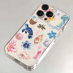 Cover per telefono con arte di animali marini - Custodia posteriore ispirata all'oceano