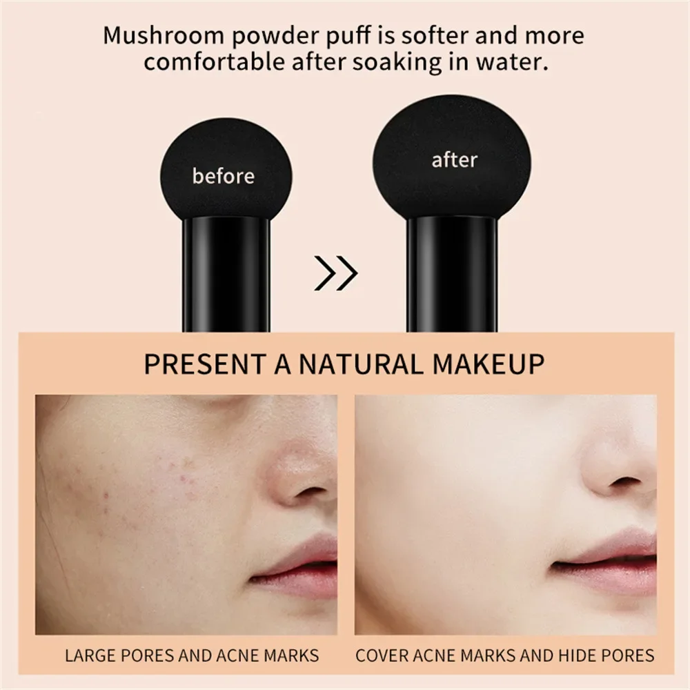 Magic Foundation Mushroom Head Air Cushion CC Cream Waterproof Brighten Foundation Cream Women Base Makeup Face Korean Cosmetics 5