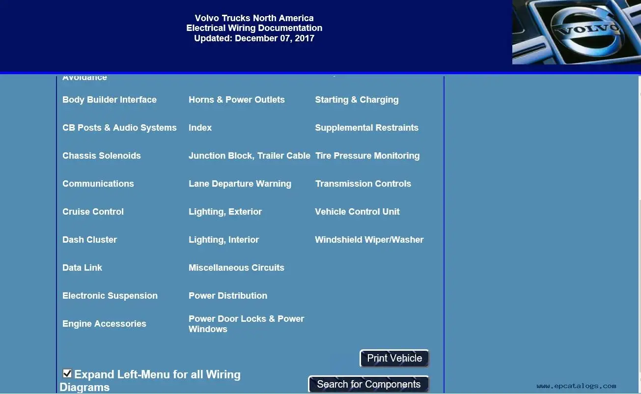 

Trucks North America - Electrical Wiring Documentation For Volvo 2017