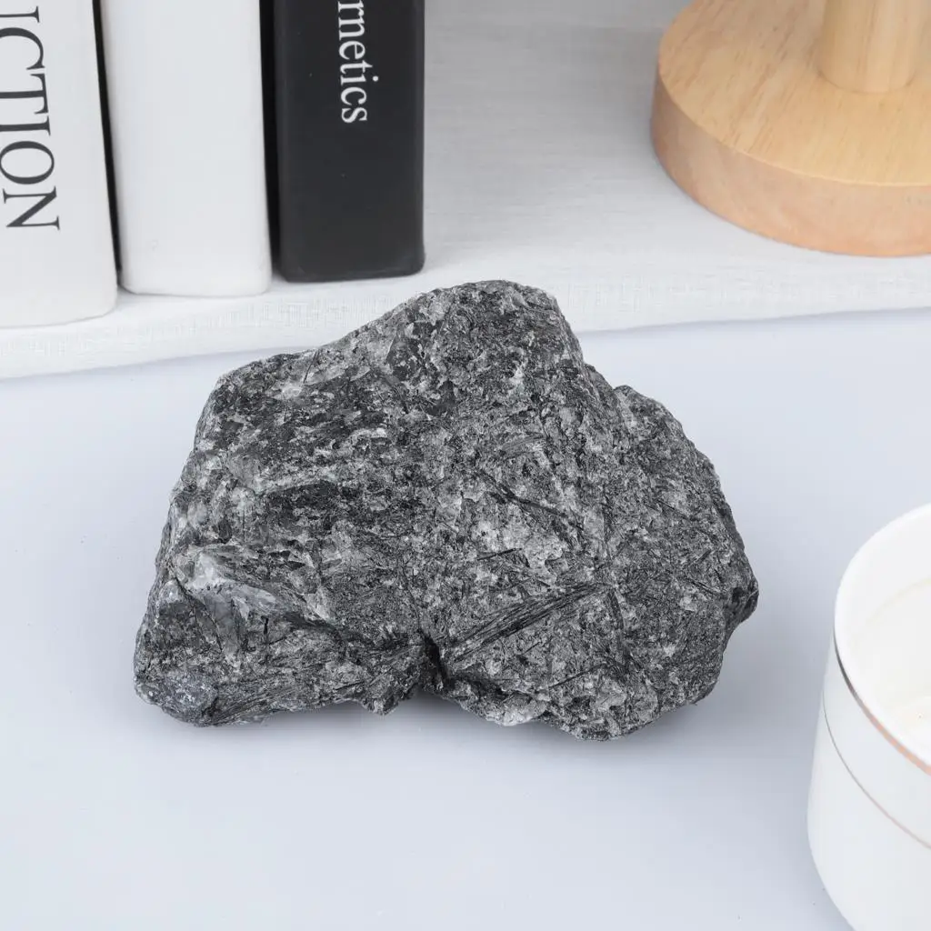 TUMBEELLUWA 401-500g Raw Black Rutilated Quartz Natural Rough Gemstone Minerals Specimen For Meditation Chakra Balancing