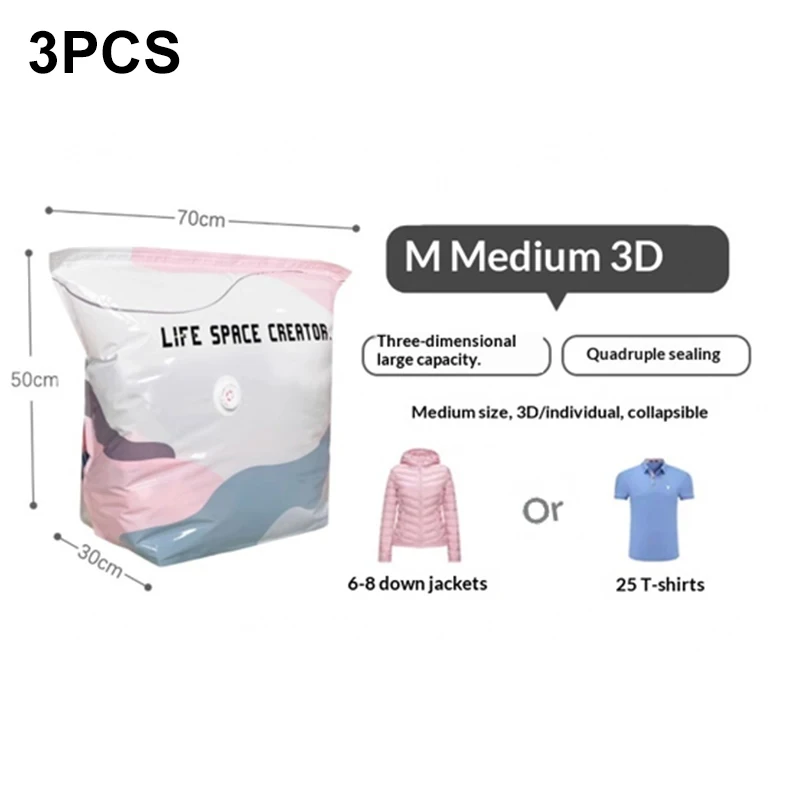 Space-Saving Vacuum Storage Bags for Clothes and Linens - Large Capacity and Durable Sealed Design