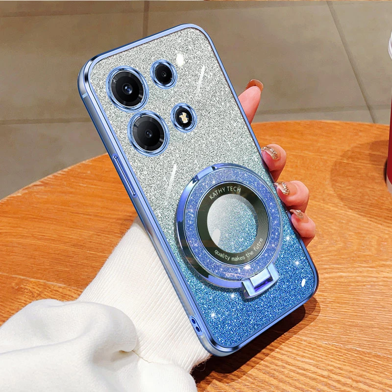 Luxury Soft Glitter Phone Case with Stand - Shockproof Cover