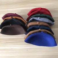 Casquettes de béret en feutre de laine pour hommes musulmans, chapeaux de fête de danse sur scène, mode noir rouge Kufi Hijab fait à la main, bonne sensation 2