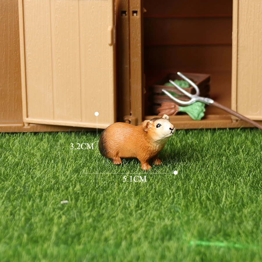 Realistische Nagetier Wilde Tiere Capybara Biber Maulwurf Erdferkel Maus Chipmunk Eichhörnchen Murmeltier Modell Figur Sammlung Spielzeug – Detail 15