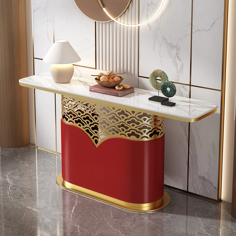 Tavoli Console di Lusso in Stile Nordico, Decorazione Moderna e Creativa, Eleganti Tavoli Console Glamour e Trendy per Ingresso e Soggiorno
