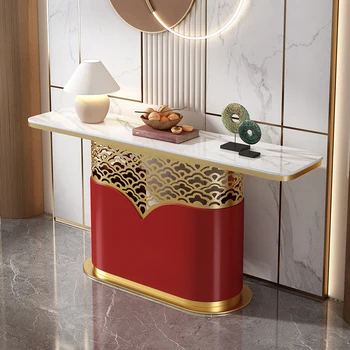 Tavoli Console di Lusso in Stile Nordico, Decorazione Moderna e Creativa, Eleganti Tavoli Console Glamour e Trendy per Ingresso e Soggiorno