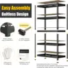 48" x 24" x 72" Heavy Duty Storage Shelves - 5 Tier Adjustable Garage Storage Shelving, Metal Storage Utility Rack She 5