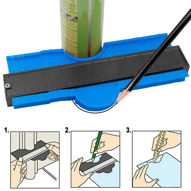 Duplicateur de jauge de Contour, carrelage en céramique, modèle de coupe de tapis, règle d'angle de mesure de profil, duplicateur de Contour, outils pour le travail du bois 1