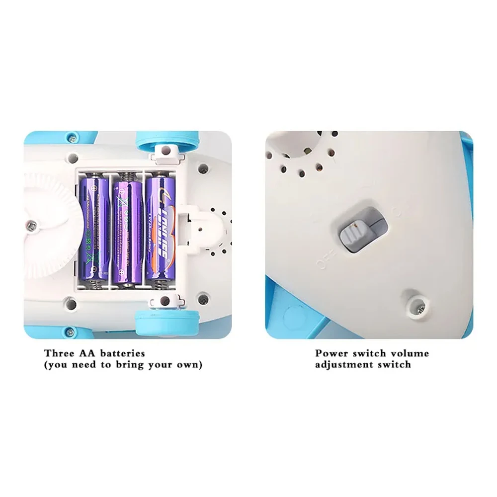 LED Light-Up Musical Toy Airplane - Blue/Pink Aircraft Toy