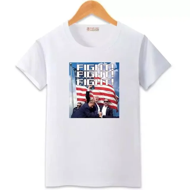 Trump Vance 2024 Outlaw Hillbilly US Flag Vintage T-Shirt for Men Cotton 100% Summer Tops Women 4