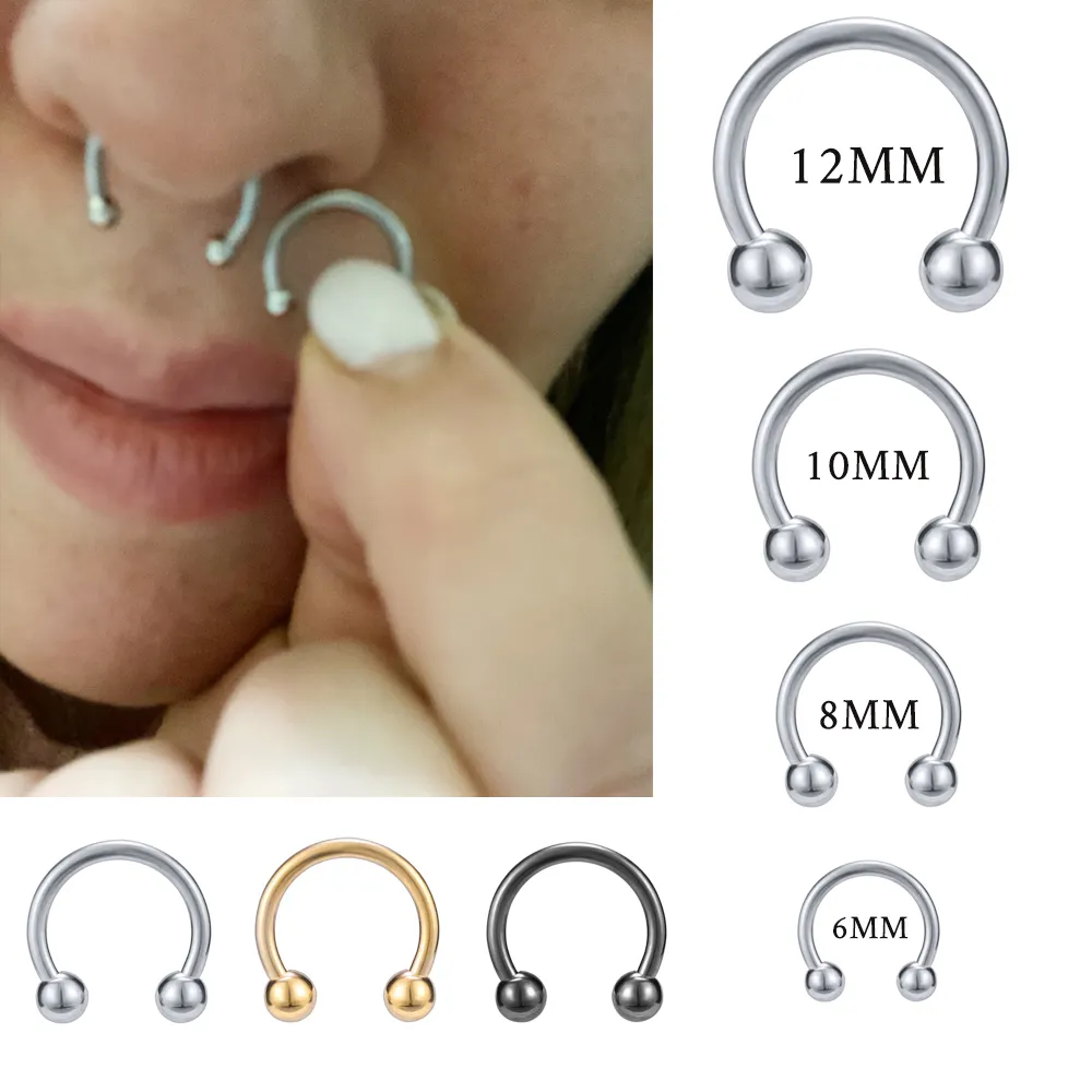 Giga 2PCS Saddle Plugs With Nose Rings Ear Expander Gauges for Women  Stainless Steel Earrings Stretcher Body Piercing Jewelry - AliExpress