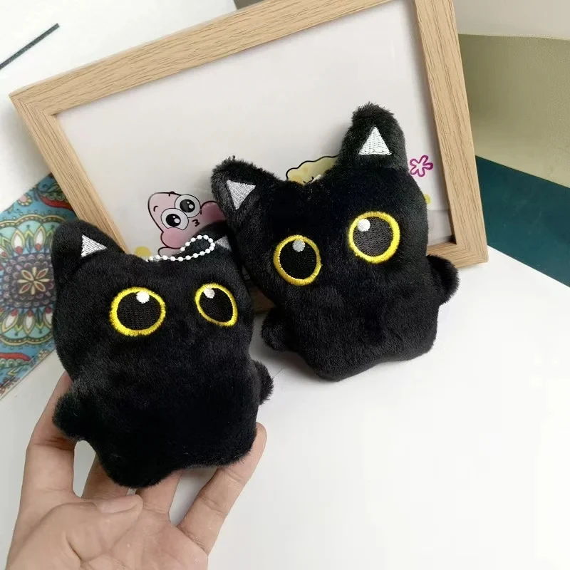 New Cute Black Cat Plush Toy Doll Small Pendant Cuddly Pillow Cushion Ins Black Cat Plush Toy Doll For Boy Girl Birthday Gifts