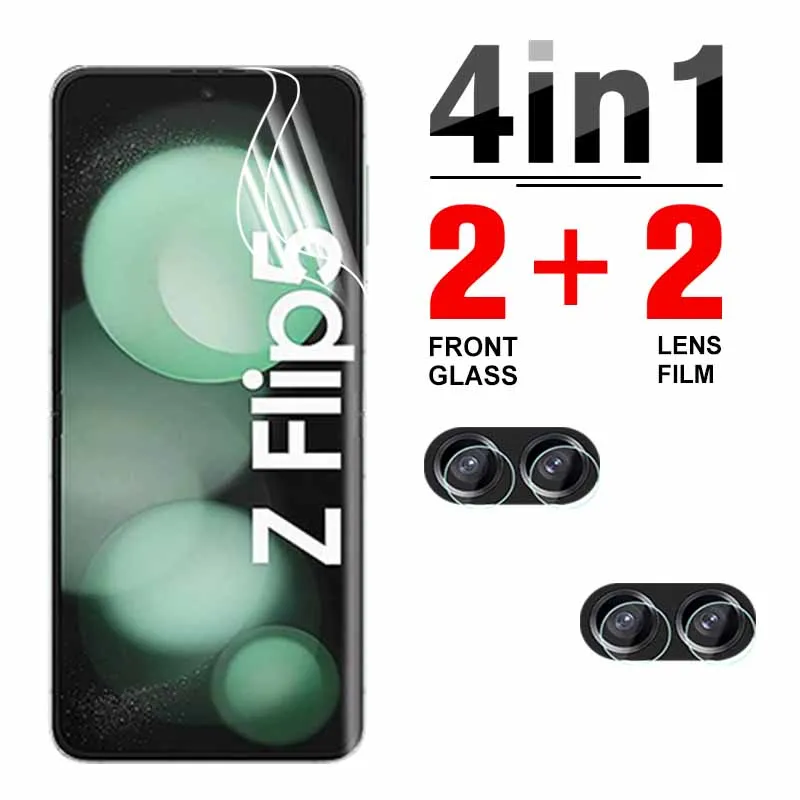 

Гидрогелевая пленка 4 в 1 для Samsung Galaxy Z Flip 5, защитная пленка для экрана, защитное стекло на Galaxy Z Flip 4 Z Flip5, защитная пленка